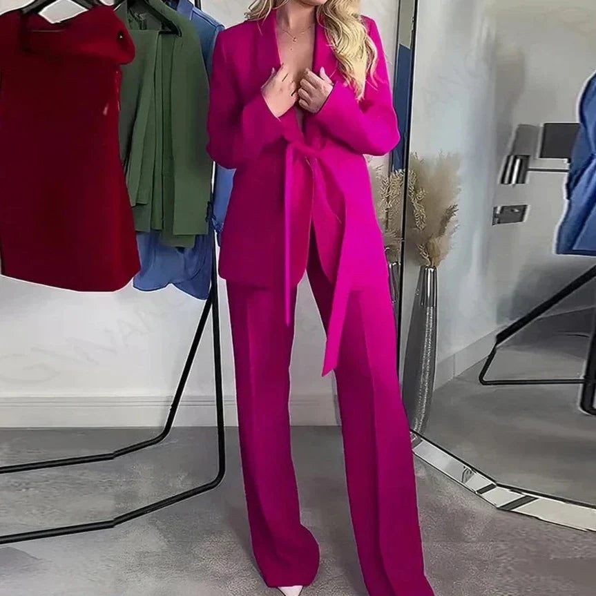 Ensemble Deux Pièces avec Haut Et Pantalon pour Femme | Idéal pour Toutes Saisons