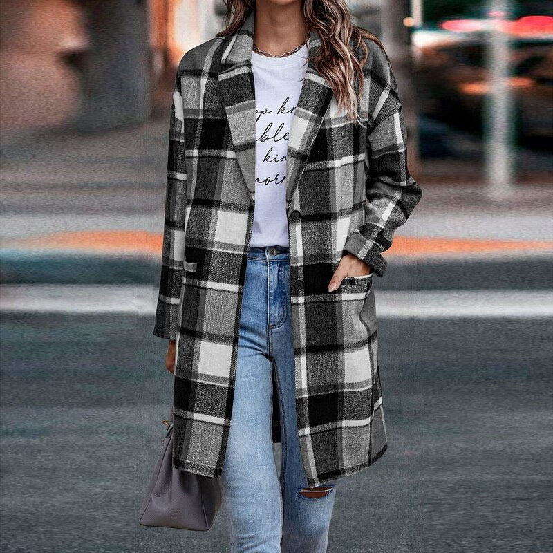 Manteau Mi-Saison à Coupe Droite pour Femme | Idéal pour l’Automne
