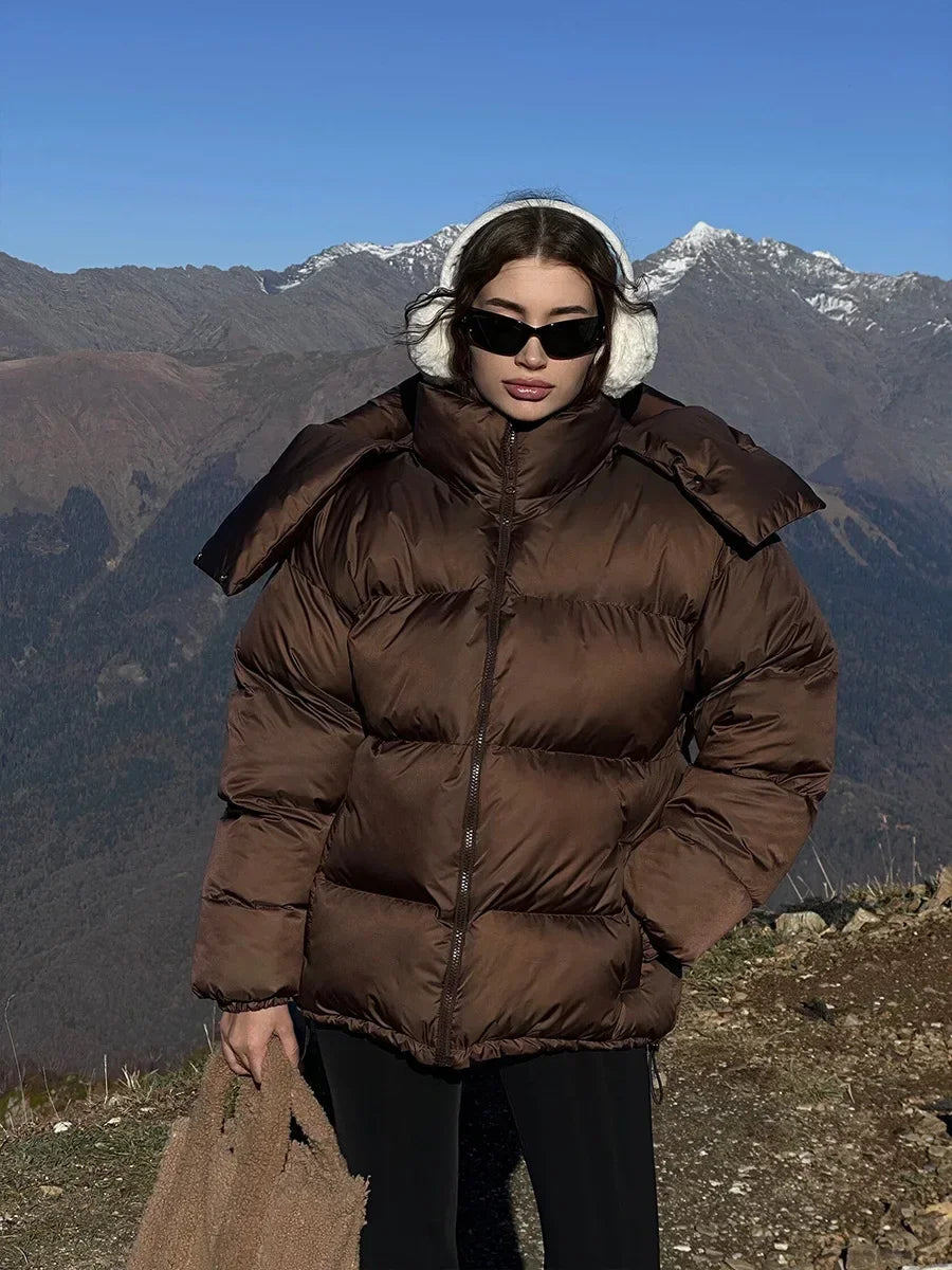 Doudoune Longue avec Capuche et Poches pour Femme | Idéale pour l’Hiver