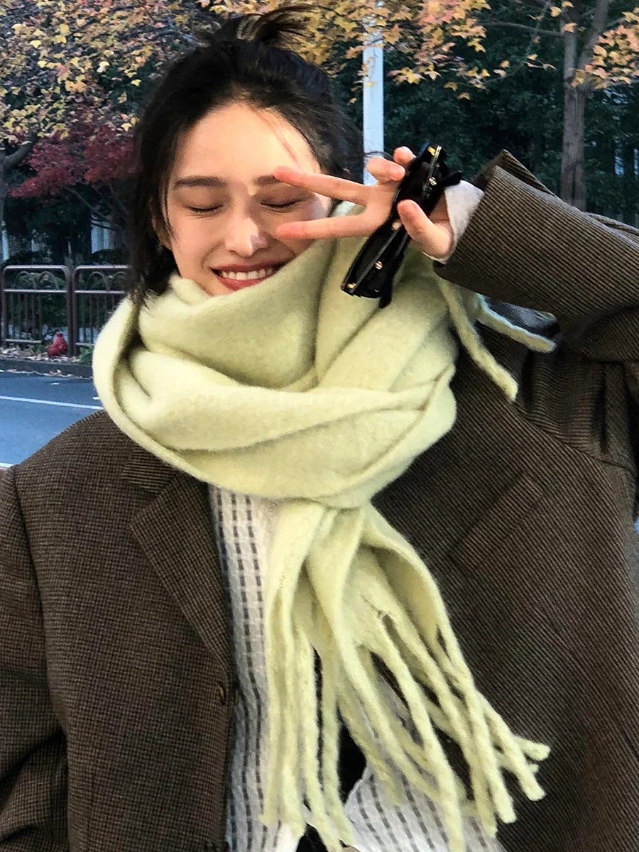 Écharpe Épaisse avec Franges pour Femmes | Idéale pour La Saison Hivernale
