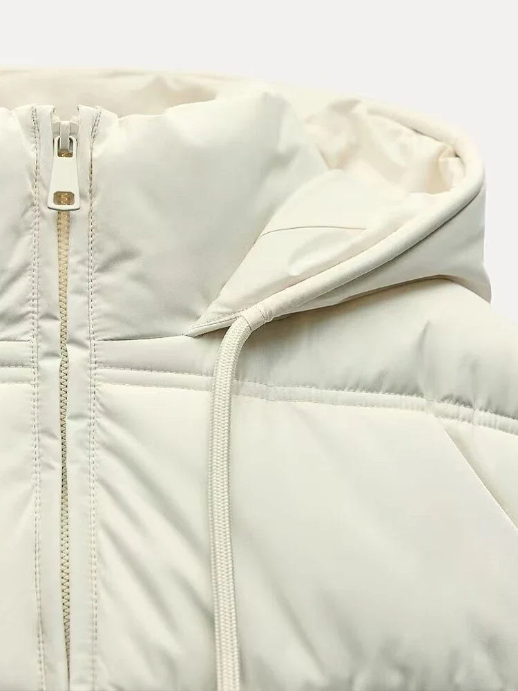 Doudoune Matelassée avec Capuche et Coupe Décontractée pour Femme | Idéale par Temps Froid
