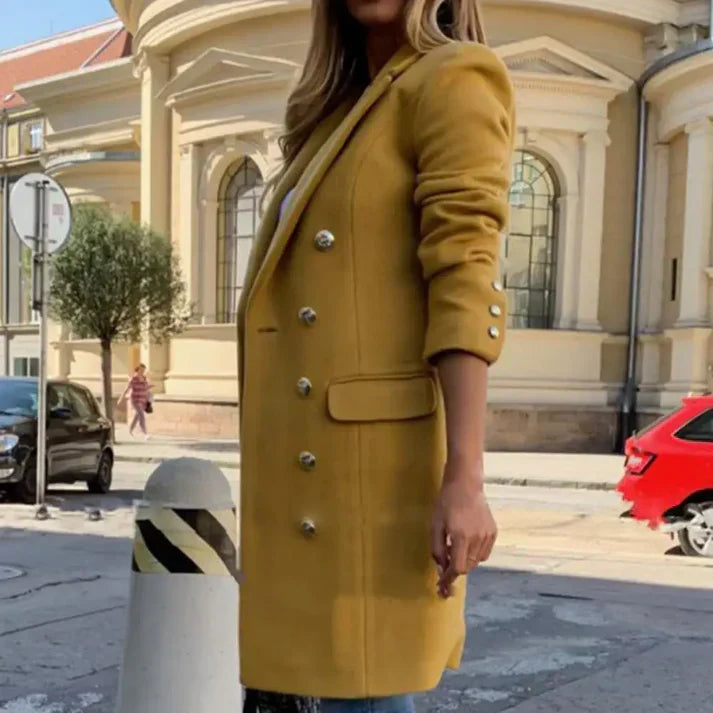 Manteau Long avec Fermeture Boutonnée pour Femme | Idéal pour l’Hiver et la Mi-Saison