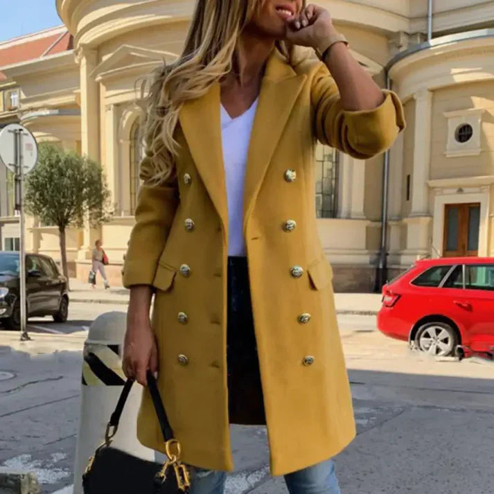 Manteau Long avec Fermeture Boutonnée pour Femme | Idéal pour l’Hiver et la Mi-Saison