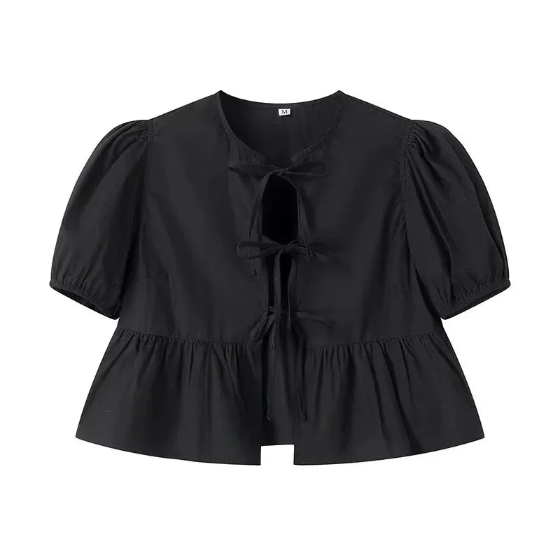 Crop Top à Imprimé Léopard avec Col Rond pour Femme | Idéal pour Usage Quotidien