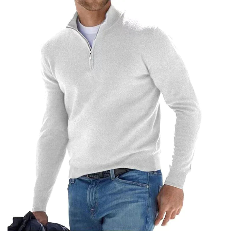 Pull à Fermeture Zippée pour Homme avec Coupe Classique | Idéal pour Quotidien et Temps Libre
