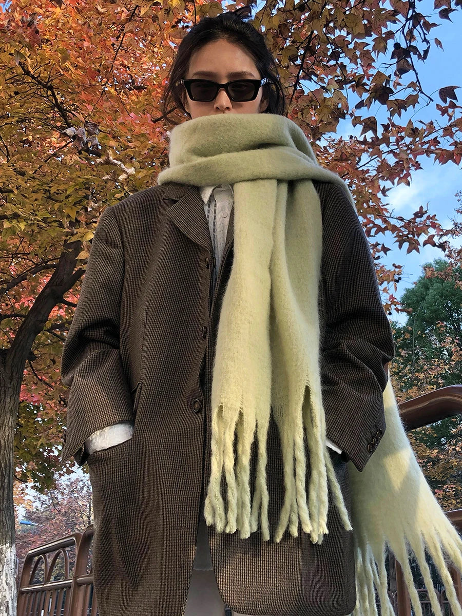 Écharpe Épaisse avec Franges pour Femmes | Idéale pour La Saison Hivernale