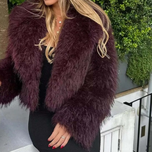 Manteau avec Col en V et Poches Latérales pour Femme | Idéal pour l’Automne et l’Hiver