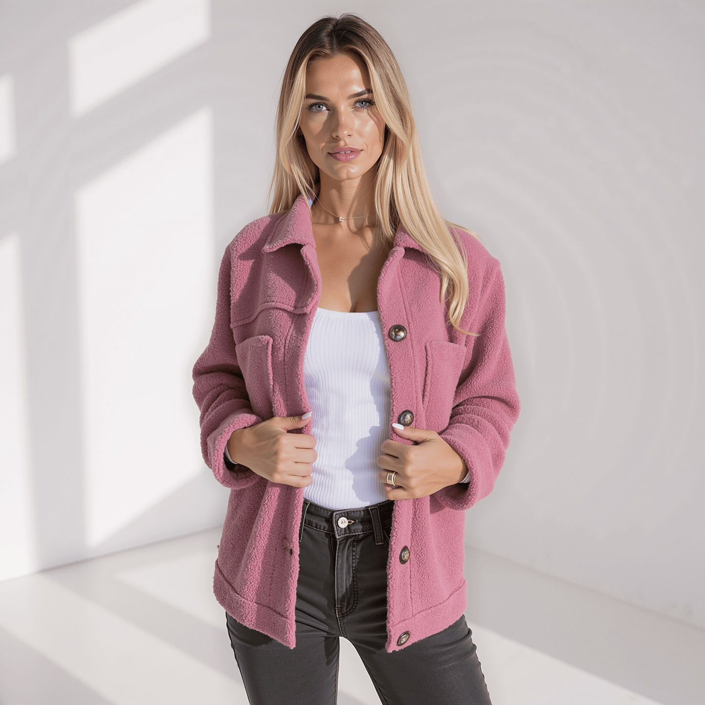 Manteau À Boutons avec Coupe Décontractée pour Femme | Idéal pour L’Hiver