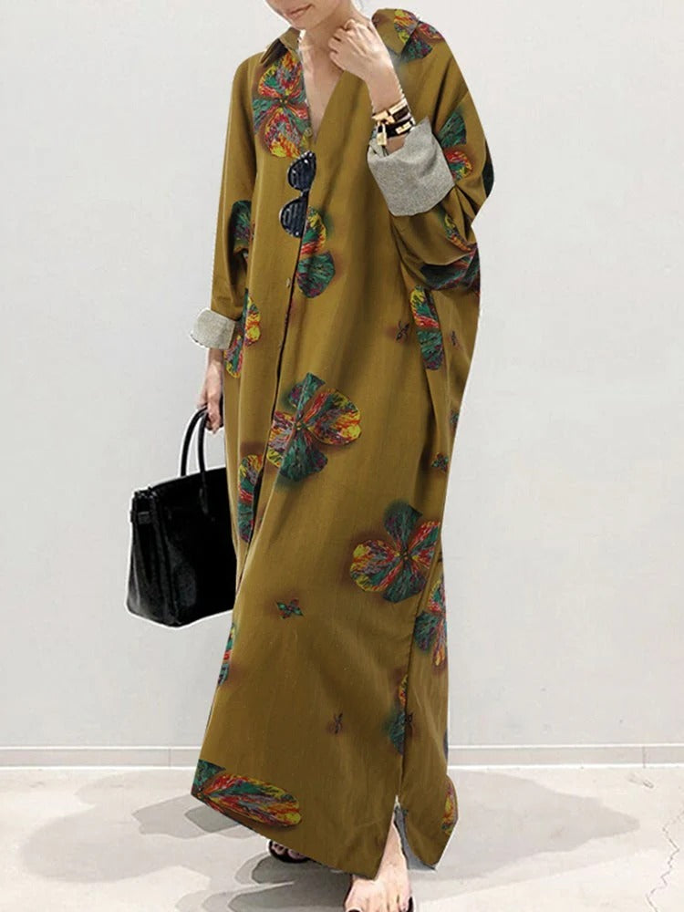 Robe Longue à Rayures avec Manches Amples pour Femme | Idéale pour l'Été et les Sorties Décontractées