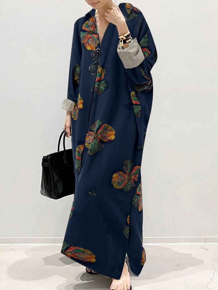 Robe Longue à Rayures avec Manches Amples pour Femme | Idéale pour l'Été et les Sorties Décontractées