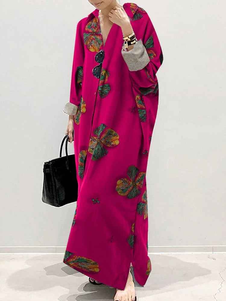 Robe Longue à Rayures avec Manches Amples pour Femme | Idéale pour l'Été et les Sorties Décontractées
