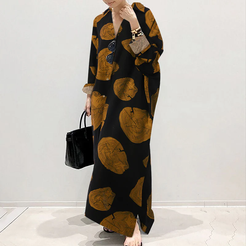 Robe Longue à Rayures avec Manches Amples pour Femme | Idéale pour l'Été et les Sorties Décontractées