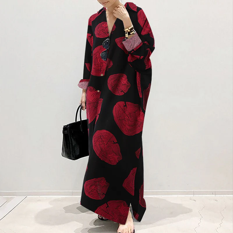 Robe Longue à Rayures avec Manches Amples pour Femme | Idéale pour l'Été et les Sorties Décontractées