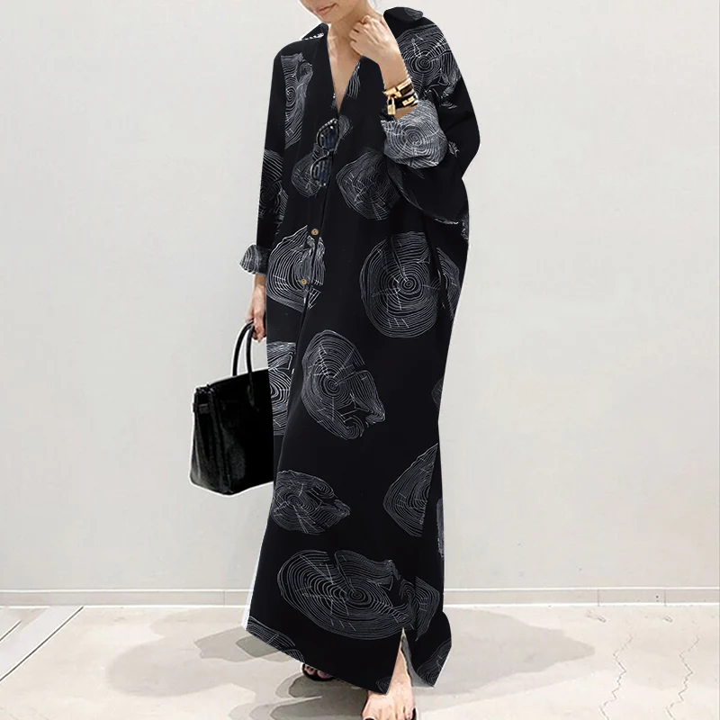 Robe Longue à Rayures avec Manches Amples pour Femme | Idéale pour l'Été et les Sorties Décontractées
