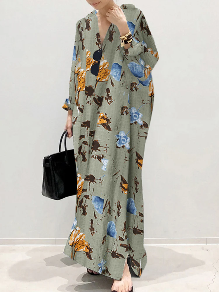Robe Longue à Rayures avec Manches Amples pour Femme | Idéale pour l'Été et les Sorties Décontractées