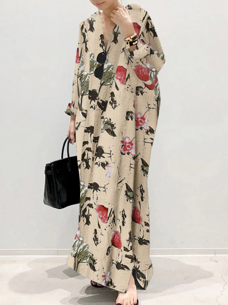 Robe Longue à Rayures avec Manches Amples pour Femme | Idéale pour l'Été et les Sorties Décontractées