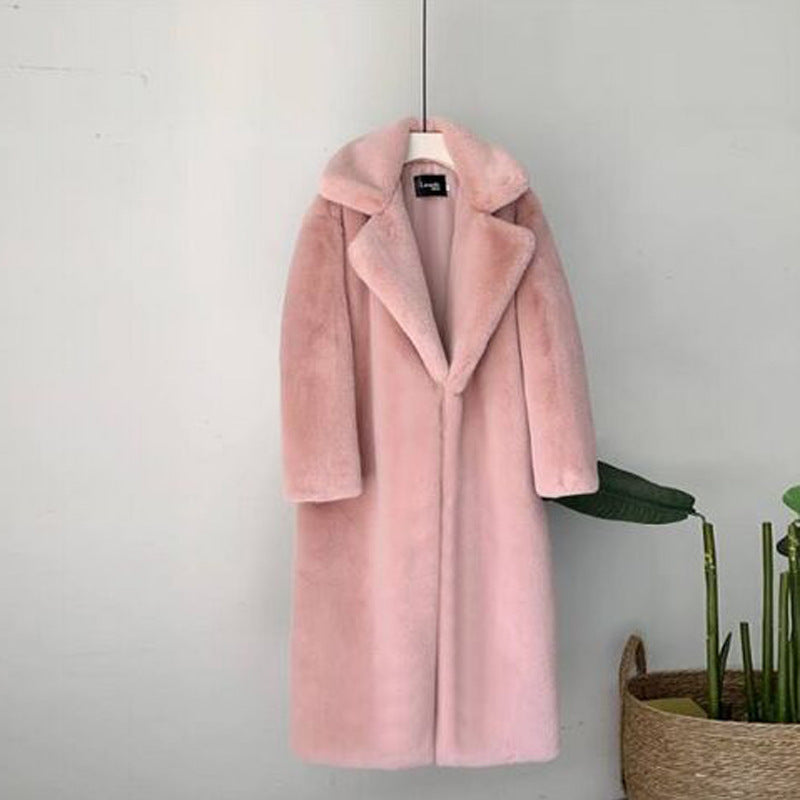 Manteau Long en Peluche à Coupe Ample pour Femme | Idéal pour l’Automne et l’Hiver