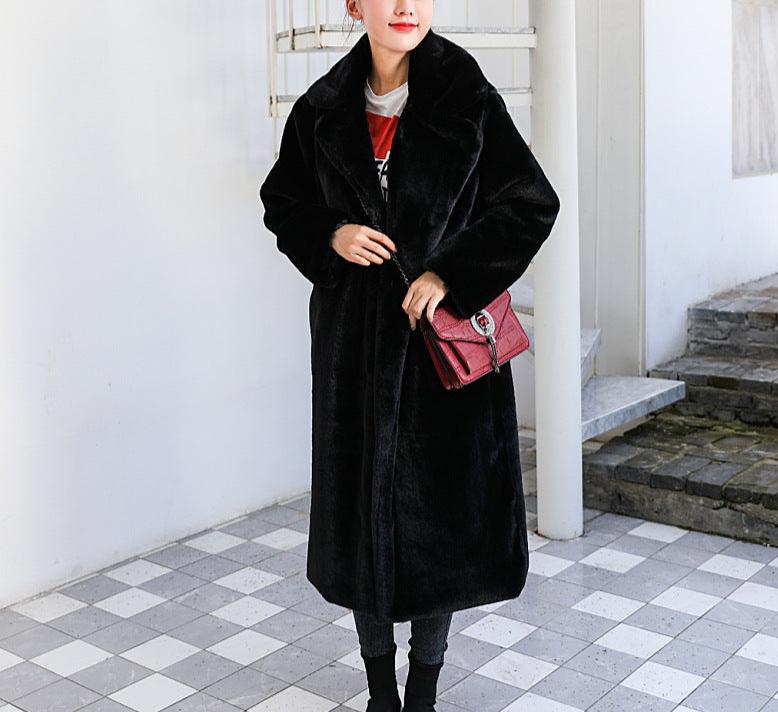 Manteau Long en Peluche à Coupe Ample pour Femme | Idéal pour l’Automne et l’Hiver
