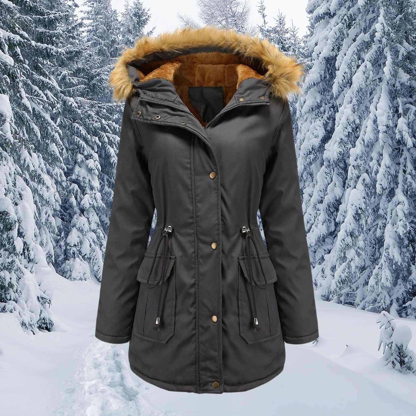 Veste Longue avec Capuche pour Femmes | Idéale pour Les Activités En Extérieur