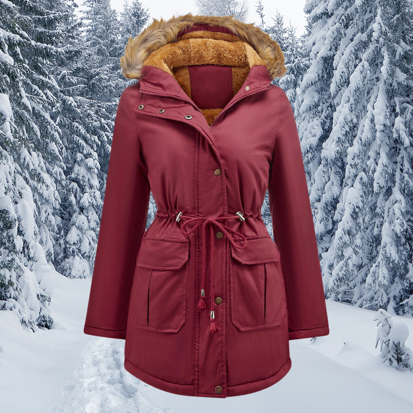 Veste Longue avec Capuche pour Femmes | Idéale pour Les Activités En Extérieur