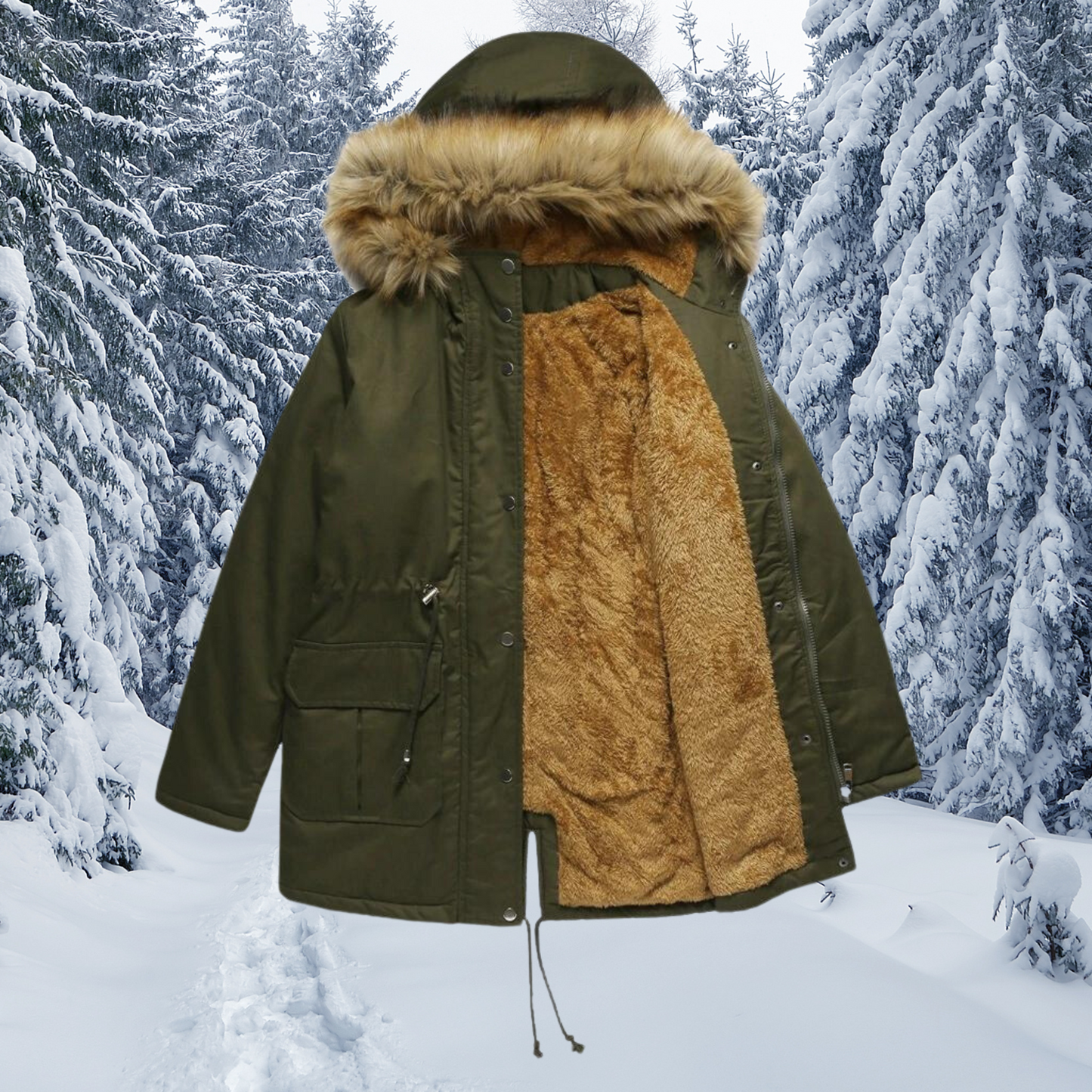 Veste Longue avec Capuche pour Femmes | Idéale pour Les Activités En Extérieur