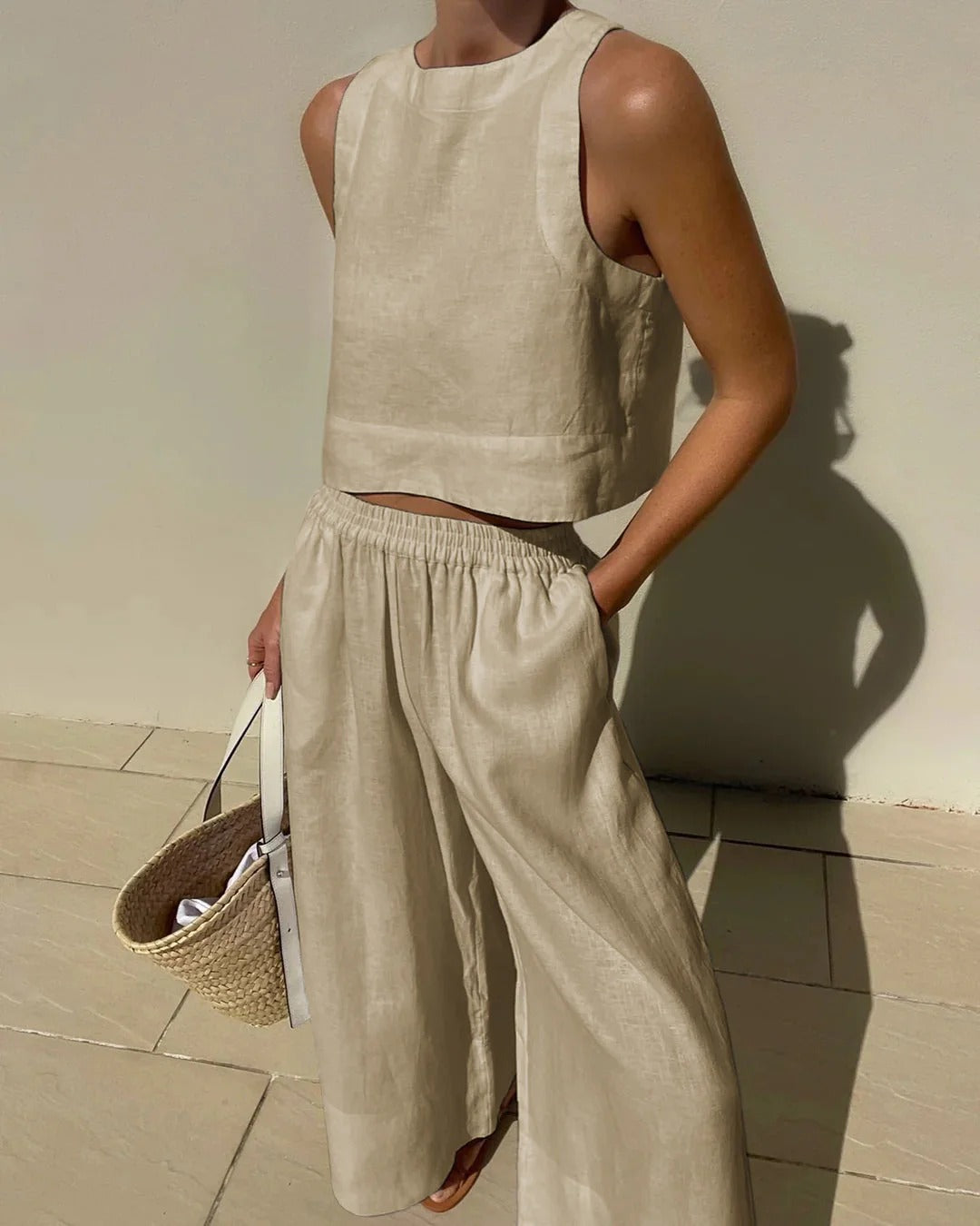 Ensemble Sans Manches avec Haut et Shorts Coordonnés pour Femme | Idéal pour l’Été et les Sorties Décontractées