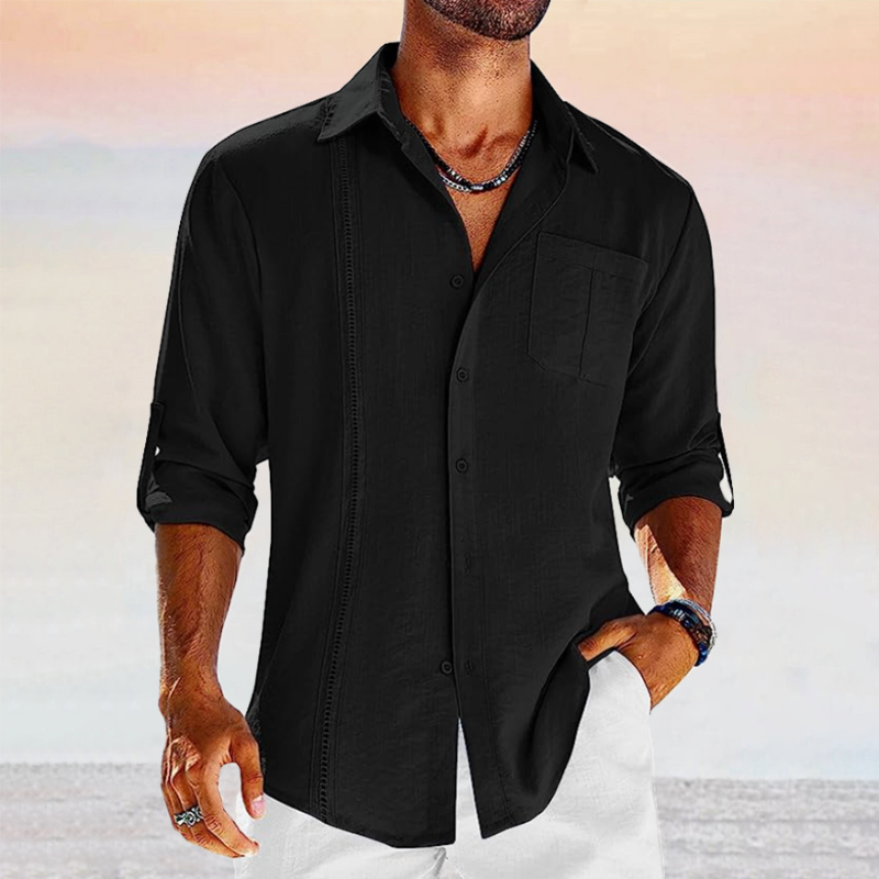 Chemise À Col Classique avec Manches Longues pour Homme | Idéale pour Occasions Formelles Et Semi-Formelles