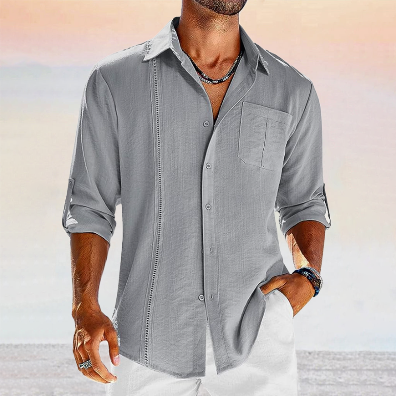 Chemise À Col Classique avec Manches Longues pour Homme | Idéale pour Occasions Formelles Et Semi-Formelles