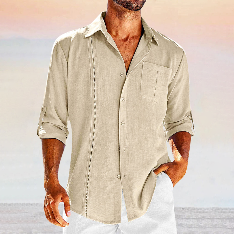 Chemise À Col Classique avec Manches Longues pour Homme | Idéale pour Occasions Formelles Et Semi-Formelles