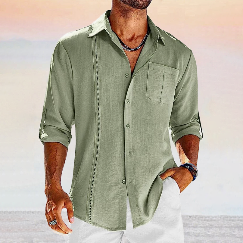Chemise À Col Classique avec Manches Longues pour Homme | Idéale pour Occasions Formelles Et Semi-Formelles