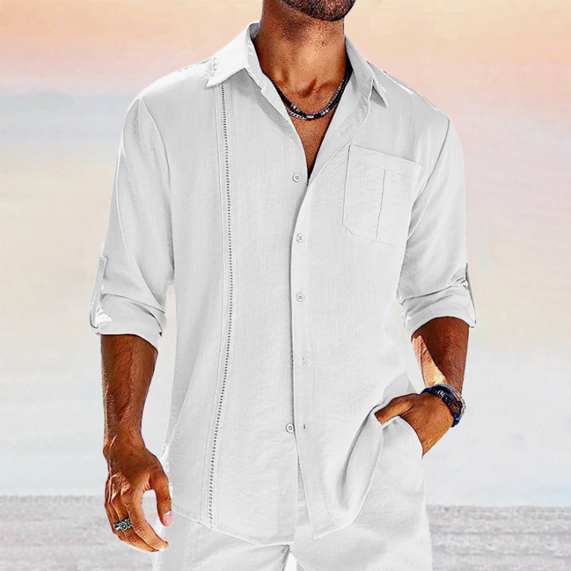 Chemise À Col Classique avec Manches Longues pour Homme | Idéale pour Occasions Formelles Et Semi-Formelles