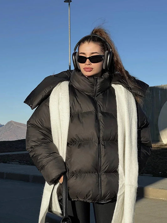 Doudoune Longue avec Capuche et Poches pour Femme | Idéale pour l’Hiver