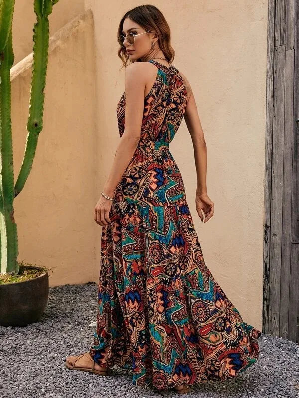 Robe Longue d'Été à Coupe Fluide pour Femme | Idéale pour les Vacances et les Journées Chaudes