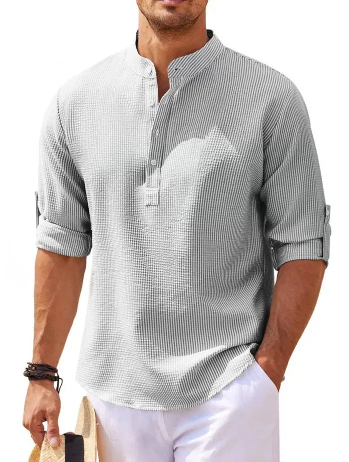 Chemise Décontractée À Manches Longues pour Homme avec Col Classique | Idéale pour Le Quotidien