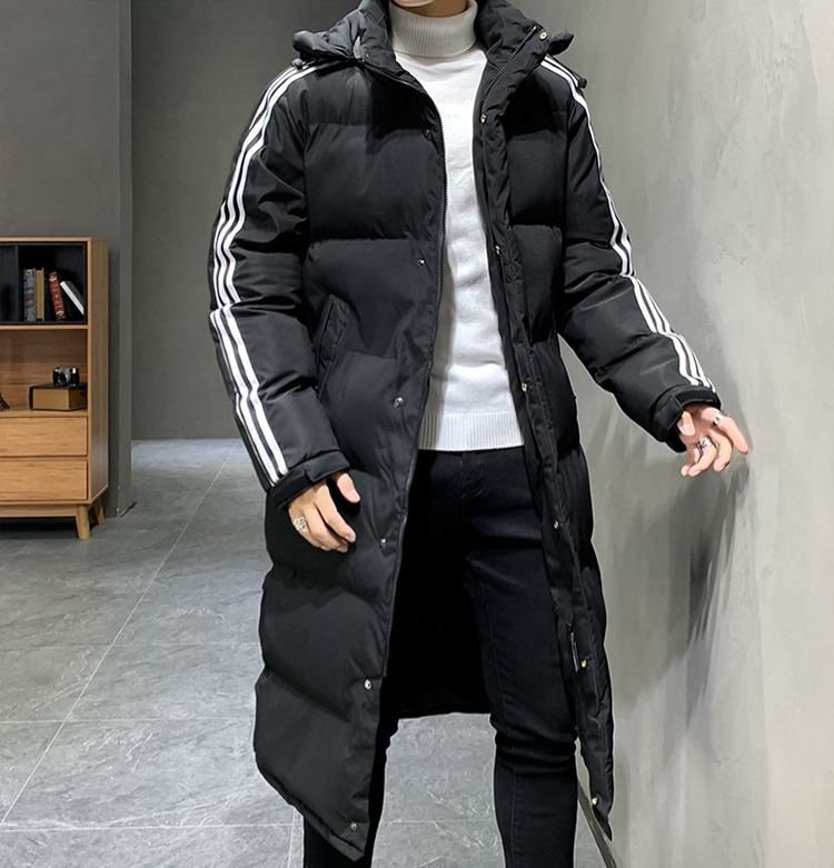 Manteau d’Hiver Long avec Capuche pour Hommes | Idéal pour la Saison Froide