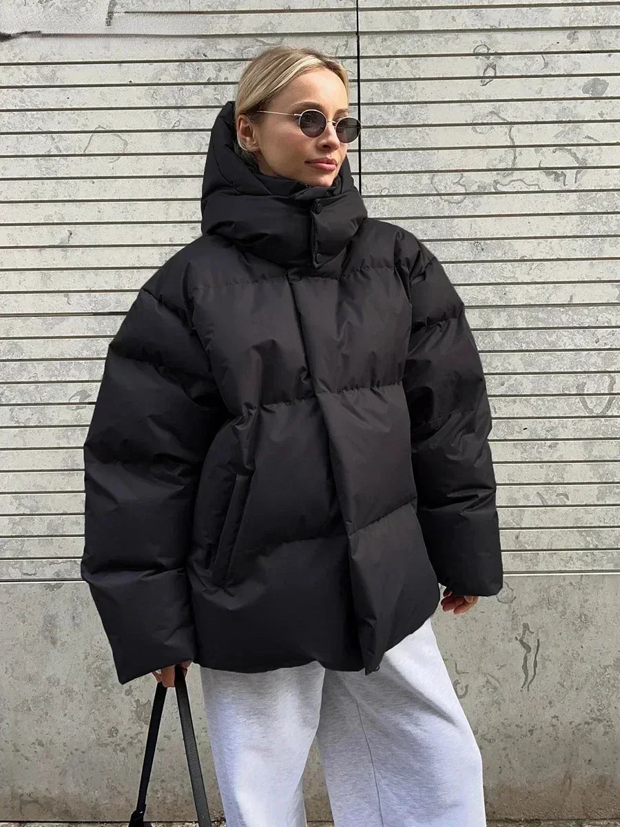 Manteau Parka Matelassé avec Capuche et Poches pour Femme | Idéal pour l’Hiver