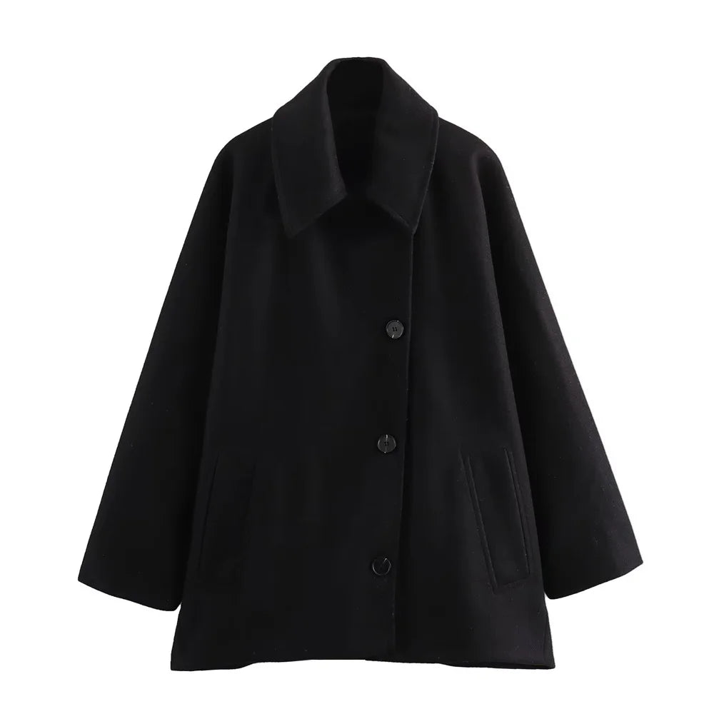 Manteau Long Oversize de Style Trench pour Femme avec Manches Longues | Idéal pour l’Automne et l’Hiver