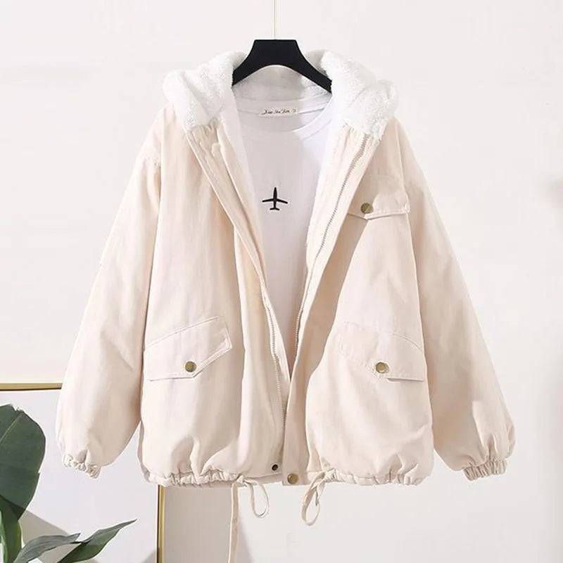 Veste à Capuche Ample avec Fermeture Avant pour Femme | Idéale pour les Journées Décontractées et les Activités Quotidiennes