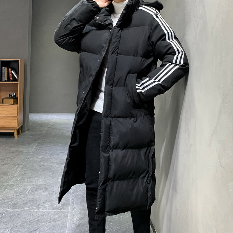 Manteau d’Hiver Long avec Capuche pour Hommes | Idéal pour la Saison Froide