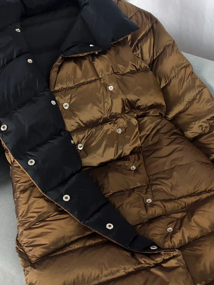 Manteau Long à Carreaux avec Poches pour Femme | Idéal pour l’Hiver