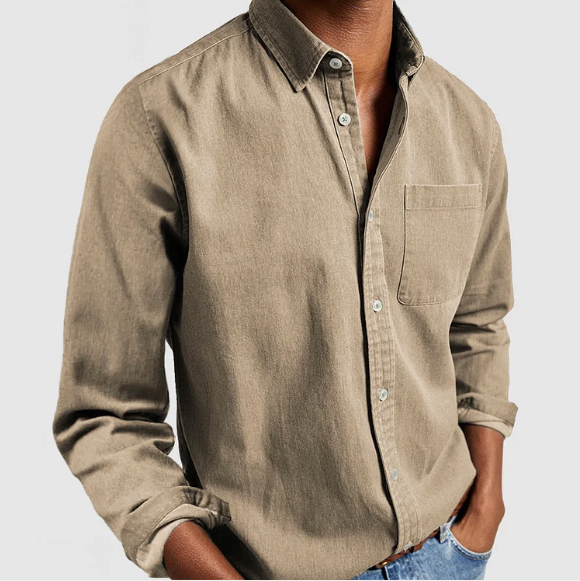 Chemise Décontractée En Jean pour Homme À Manches Longues | Idéale pour Le Quotidien