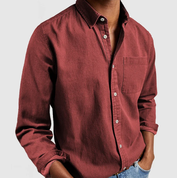 Chemise Décontractée En Jean pour Homme À Manches Longues | Idéale pour Le Quotidien