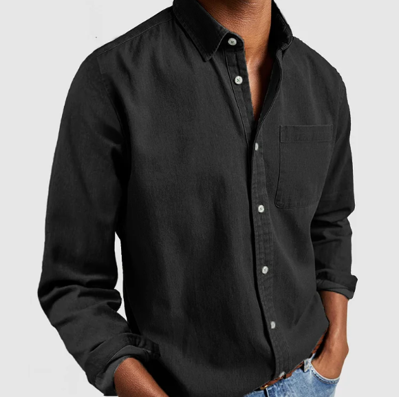 Chemise Décontractée En Jean pour Homme À Manches Longues | Idéale pour Le Quotidien