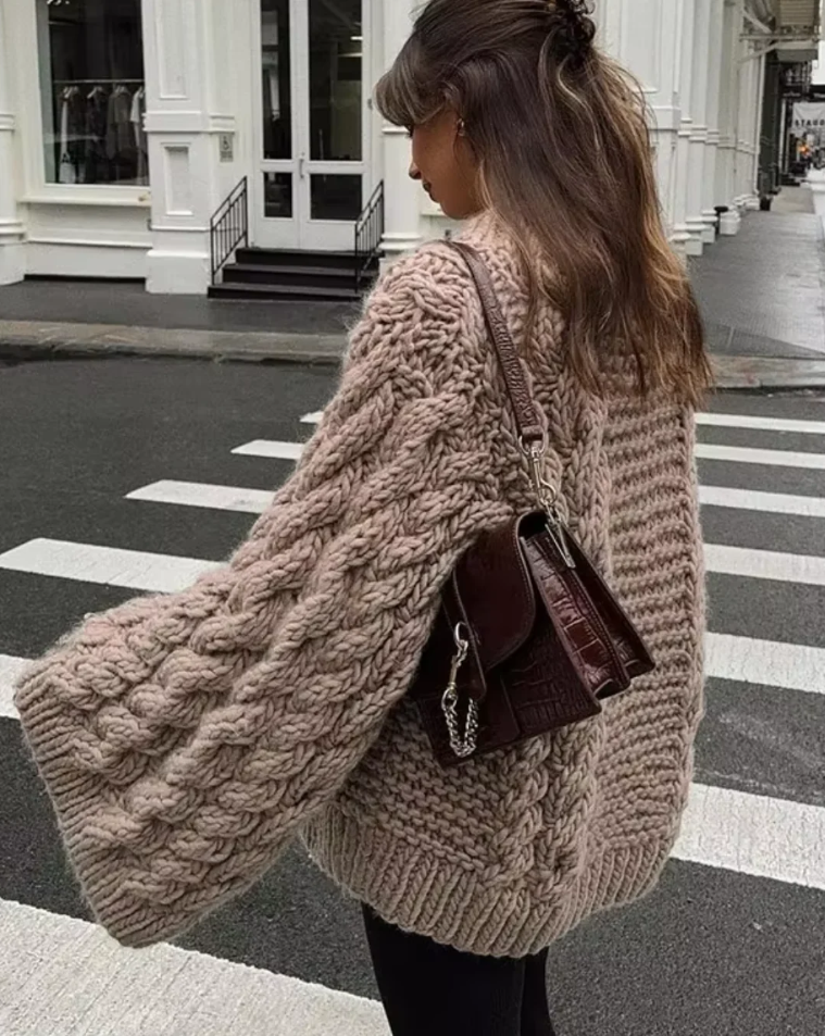 Pull À Col Rond avec Coupe Confortable pour Femme | Idéal pour L’Hiver