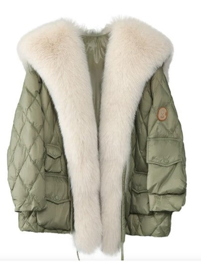 Veste avec Col Imitation Fourrure Et Fermeture Zippée pour Femme | Idéale pour L’Hiver