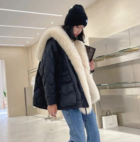 Veste avec Col Imitation Fourrure Et Fermeture Zippée pour Femme | Idéale pour L’Hiver