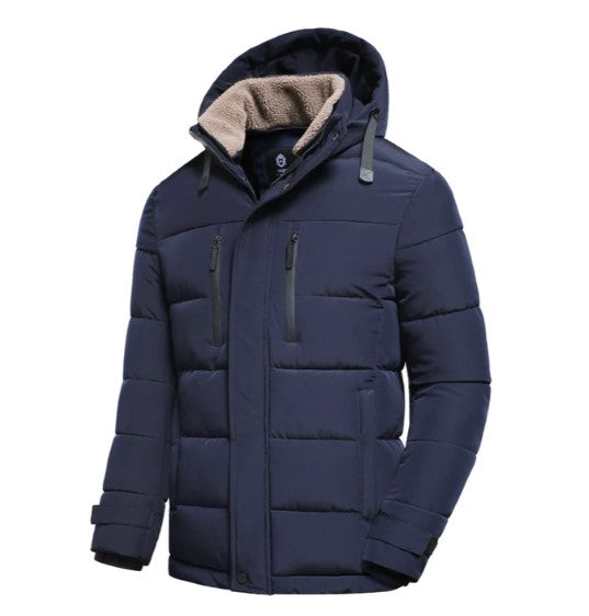 Veste D’Hiver avec Capuche Amovible Et Fermeture Zippée pour Homme | Idéal pour La Saison Froide
