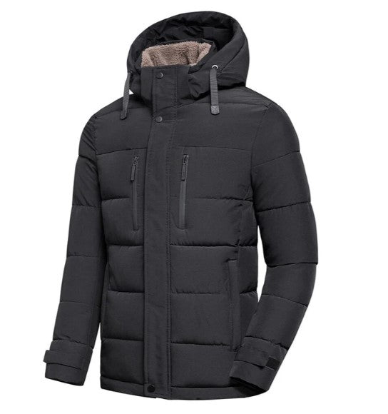 Veste D’Hiver avec Capuche Amovible Et Fermeture Zippée pour Homme | Idéal pour La Saison Froide