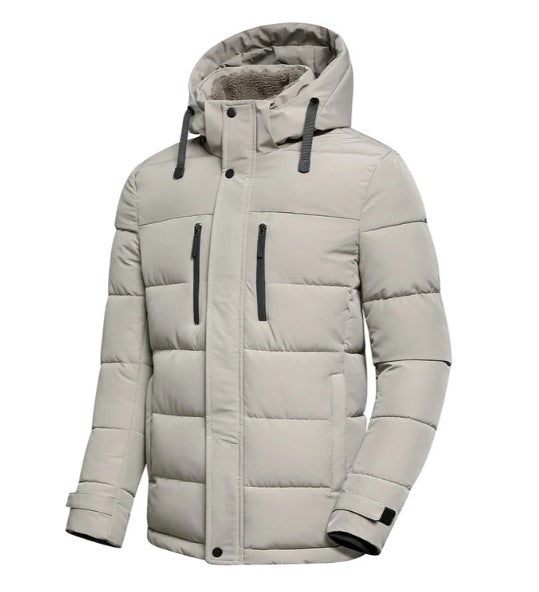 Veste D’Hiver avec Capuche Amovible Et Fermeture Zippée pour Homme | Idéal pour La Saison Froide