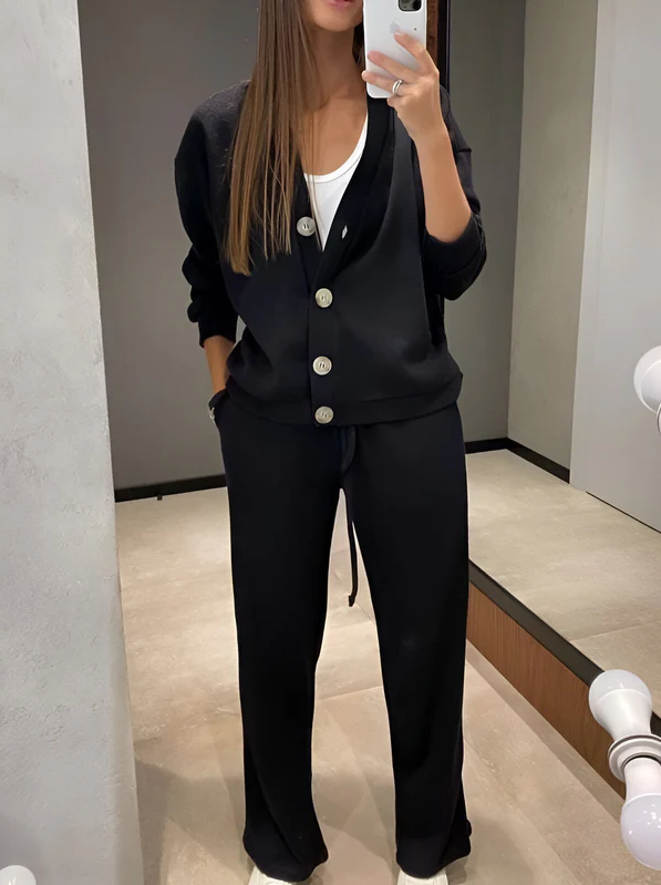 Ensemble Décontracté À Boutons pour Femmes | Idéal pour Le Quotidien Et La Détente